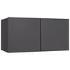 vidaXL TV Cabinet Grey Engineered wood Medium TV Cabinet Rectangular