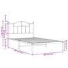 vidaXL Bed Frame Black Steel Twin Rectangular Modern Durable