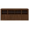 vidaXL Sideboard Brown Oak Engineered wood, Glass Large Buffet