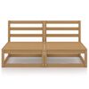 vidaXL Garden Sofa Honey brown Solid pinewood Medium Modular