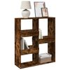 vidaXL Book Cabinet Smoked Oak Engineered Wood Medium Storage