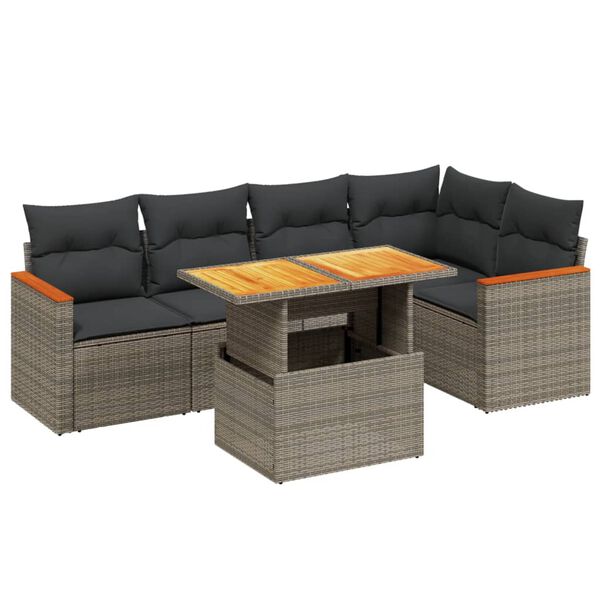 vidaXL Garden Sofa Set Grey