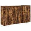 vidaXL Reception Desk Smoked Oak Engineered Wood Large Reception Desk