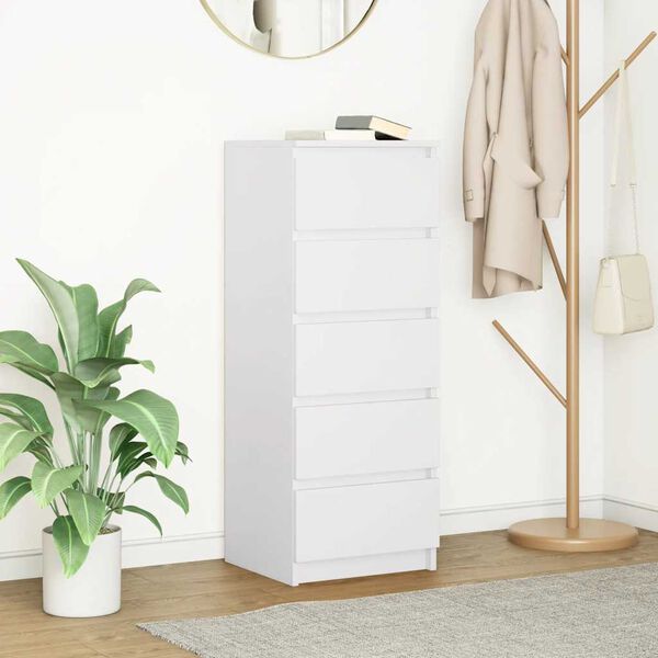 vidaXL Sideboard White Engineered wood Medium Sideboard Rectangular