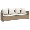 vidaXL Garden Sofa Set Beige PE rattan, powder-coated steel