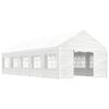 vidaXL Gazebo With Roof White Polyethylene, galvanized steel