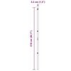vidaXL Fence Posts Manual 7 pcs Gray Ø32mm 210 cm Galvanized steel