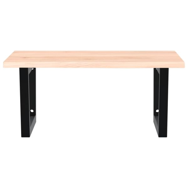 vidaXL Basin Shelf Wall Mounted Steel and Solid Wood Oak