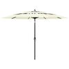 vidaXL Parasol Sand Polyester, Aluminum Large Collapsible Parasol