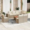 vidaXL Garden Sofa Set Beige