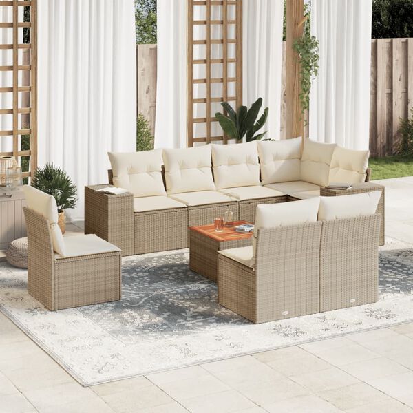 vidaXL Garden Sofa Set Beige