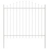 vidaXL Garden Fence 3 pcs White 66.93 x 74.80 in Powder-Coated Steel