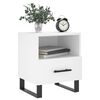 vidaXL Bedside Cabinet Set of 2 White Engineered wood Small