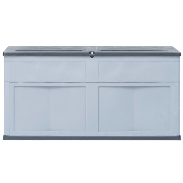 vidaXL Patio Storage Box 84.5 gal Gray Black