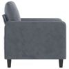 vidaXL Sofa Chair Dark Grey Velvet (100% polyester), Metal, Foam Single