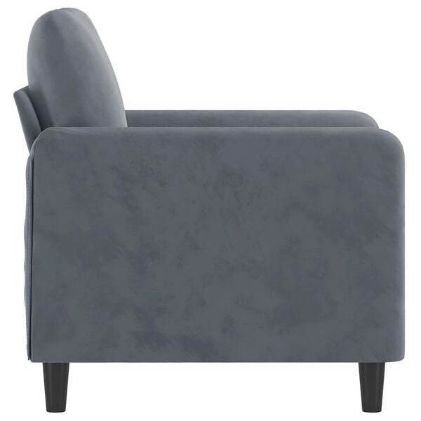 vidaXL Sofa Chair Dark Grey Velvet (100% polyester), Metal, Foam Single