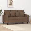 vidaXL 2-Seater Sofa Brown 47.2" Fabric