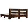 vidaXL Bed Frame Smoked Oak Engineered Wood Super King Durable