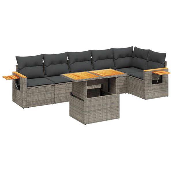 vidaXL Garden Sofa Set Grey