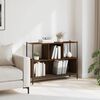 vidaXL Bookcase Brown oak Engineered Wood Medium Bookcase Rectangular