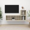 vidaXL 2 Piece TV Stand Set Sonoma Oak Engineered Wood