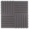 vidaXL Decking Tiles 30 pcs Gray Wash 11.8"x11.8" Solid Acacia Wood