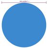 vidaXL Pool Cover Blue Thick PE film with air chambers 98.4 in diameter
