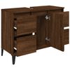vidaXL Sink Cabinet Brown Oak Engineered wood, metal 31.5x13x23.6