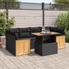 vidaXL Garden Sofa Set Black