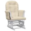 vidaXL Glider Chair With Stool Cream White Fabric (100% polyester)
