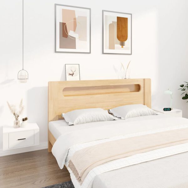 vidaXL Wall-mounted Bedside Cabinet Set of 2 White Engineered wood