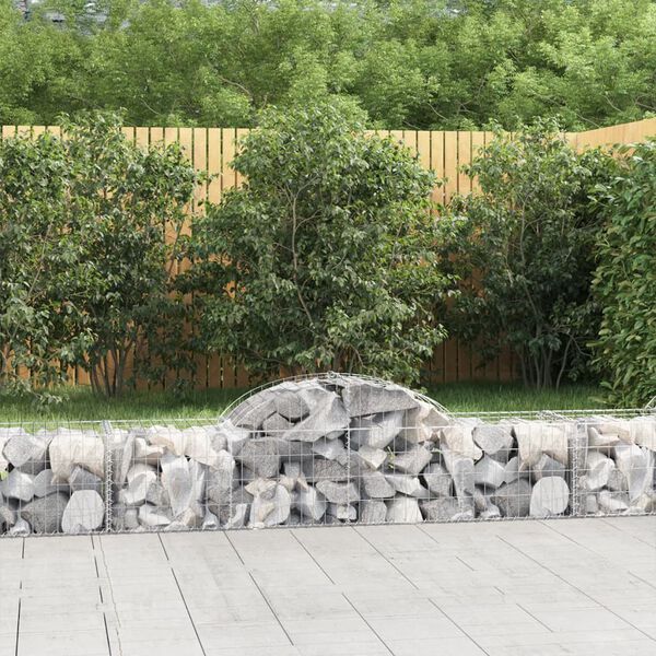 vidaXL Gabion Basket Set of 14 Silver Galvanized Iron