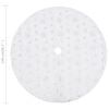 vidaXL Christmas Tree Skirt White Faux fur, Non-woven fabric