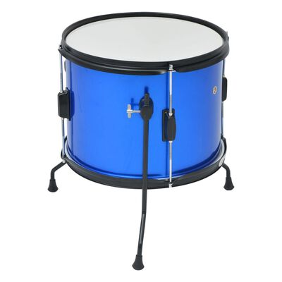 vidaXL Complete Drum Kit Powder-coated Steel Blue Junior