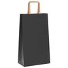 vidaXL Paper Bags 250 pcs with Handles Black 21x11x36 cm