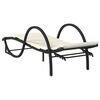 vidaXL Sun Lounger Set of 2 Black PE rattan UV-resistant materials