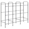 vidaXL Storage Shelf for 9 Crates Silver 57.1x13.0x45.7" Steel