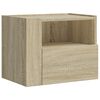 vidaXL Wall-mounted Bedside Cabinet Set of 2 Sonoma oak Engineered wood