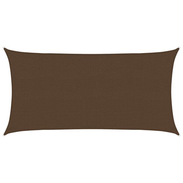 vidaXL Sunshade Sail 1.75 oz/ft² Brown 8.2x14.8' HDPE