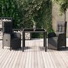vidaXL Garden Dining Set Black PE rattan and powder-coated steel Medium