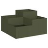 vidaXL Garden Planter Olive green 80 x 80 x 48 cm Steel