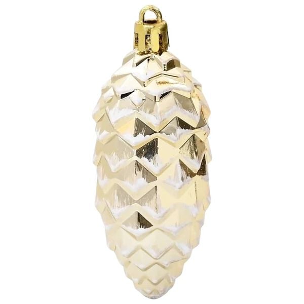 vidaXL Christmas Pine Cone Ball 40 pcs Gold Plastic