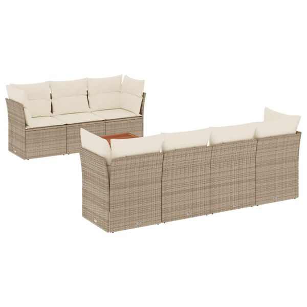 vidaXL Garden Sofa Set Beige