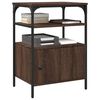 vidaXL Printer Stand 3-Tier Brown Oak 19.7"x15.7"x29.9" Engineered Wood