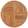 vidaXL Tabletop Natural Teak Solid teak wood 35.4 in diameter Durable