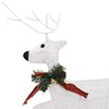 vidaXL Reindeer And Sleigh Christmas Decoration Set of 2 White