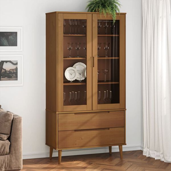 vidaXL Display Cabinet Brown