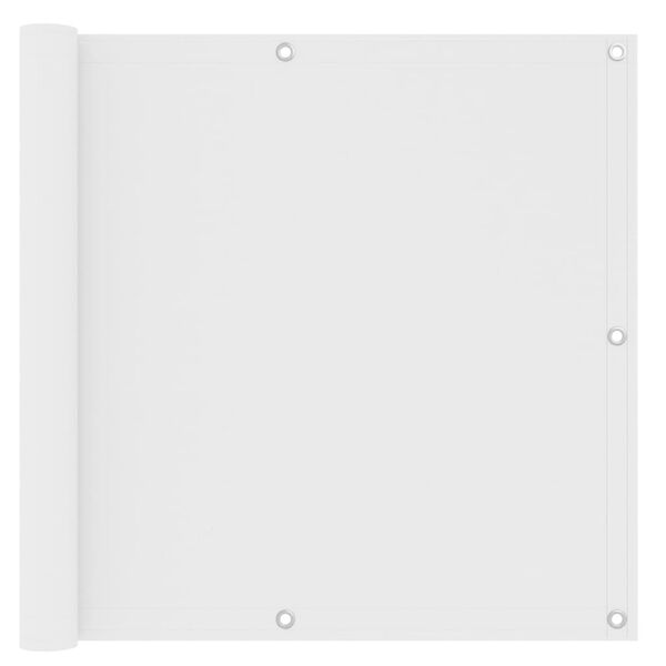 vidaXL Balcony Screen White 35.4x157.5" Oxford Fabric