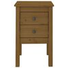 vidaXL Bedside Cabinet Set of 2 Honey brown Solid pine wood