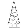 vidaXL Metal Christmas Tree Black Powder-coated steel 35.4 in